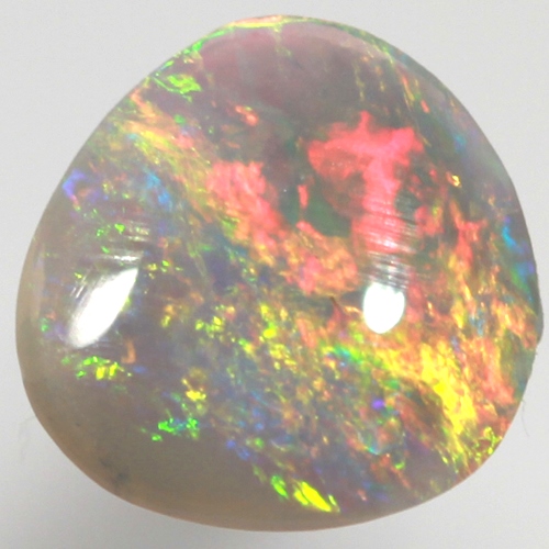 SOLID CRYSTAL OPAL Moving colour always, bright candy red over green and gold